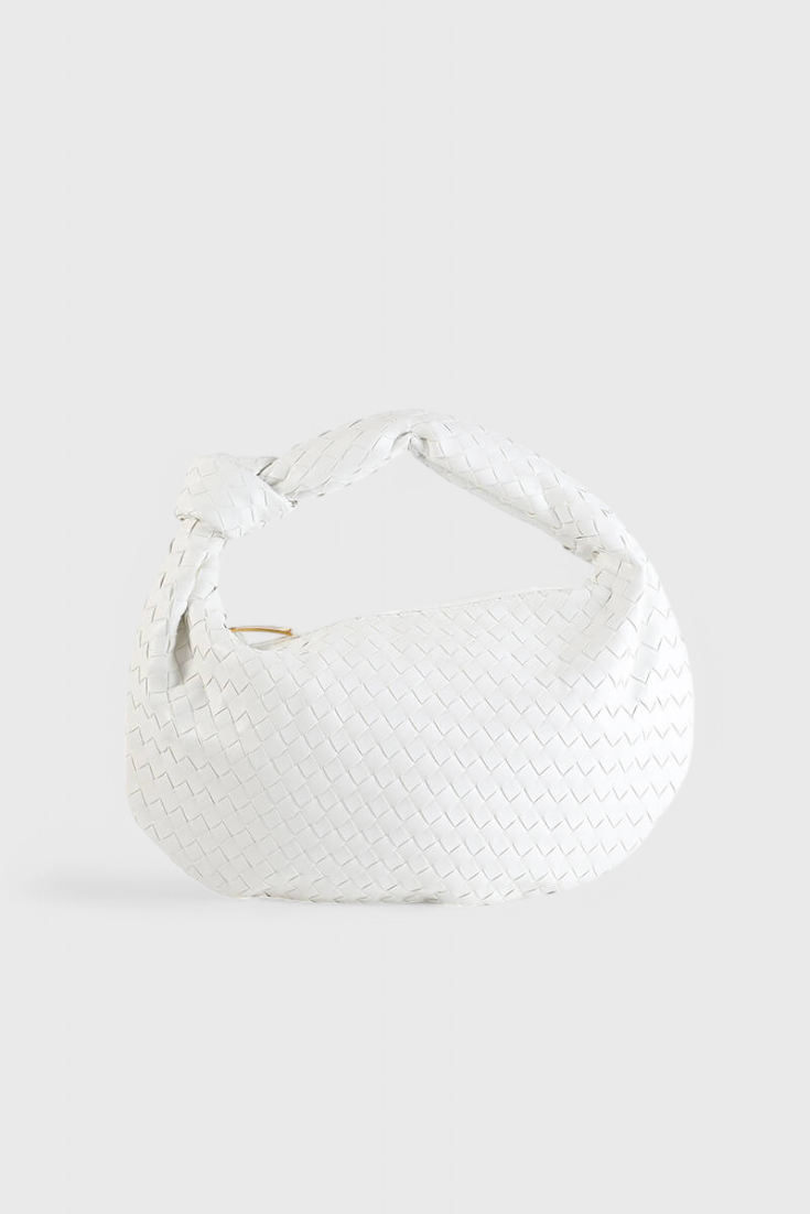 Sac Porté Épaule Tressé – Blanc