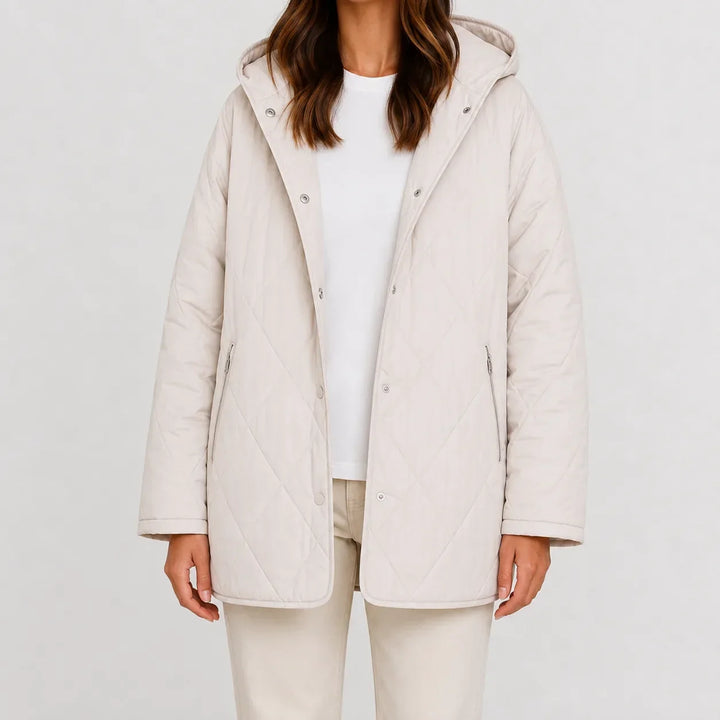 Veste Douillette à Capuche – Blanc