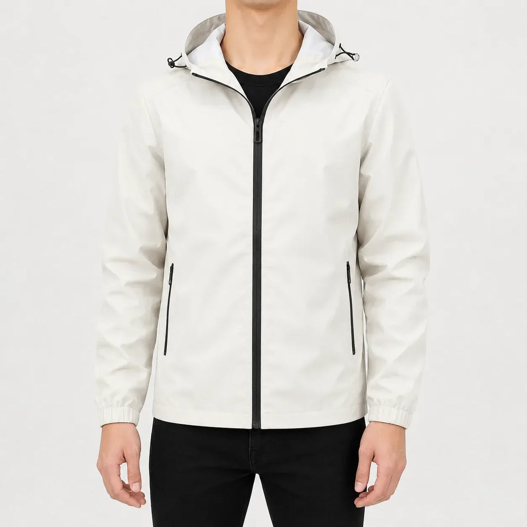 Veste Essentielle Zippée à Capuche – Blanc
