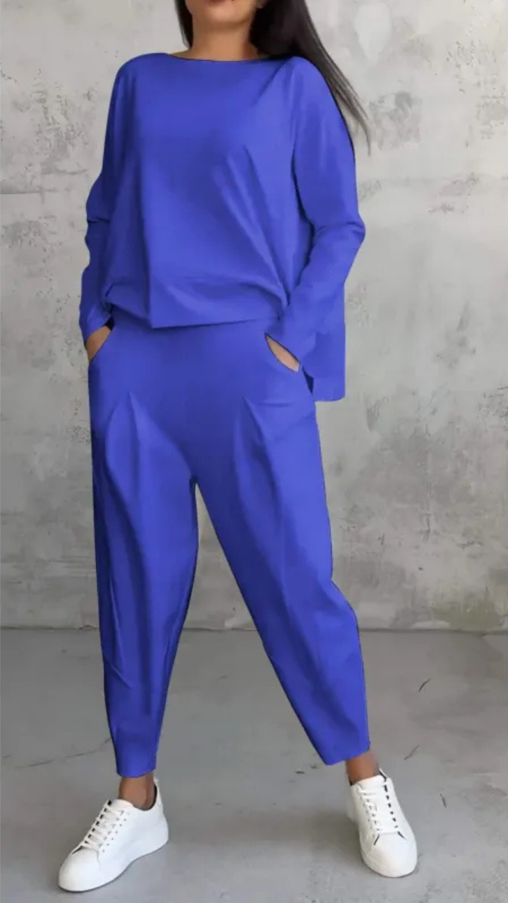 Ensemble Coordonné Coupe Ample – Bleu