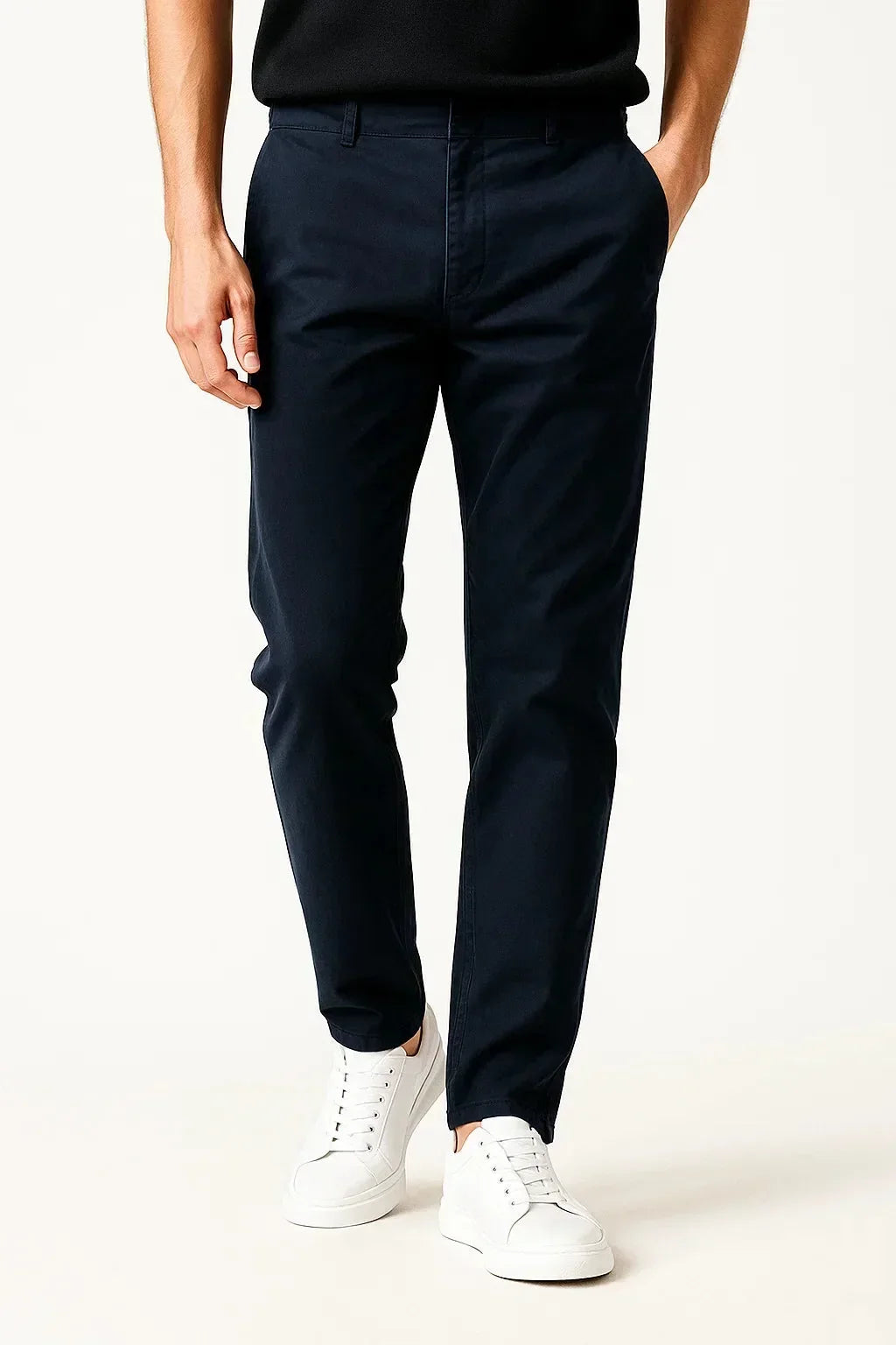Pantalon Homme Essentiel Coupe Droite – Bleu Foncé
