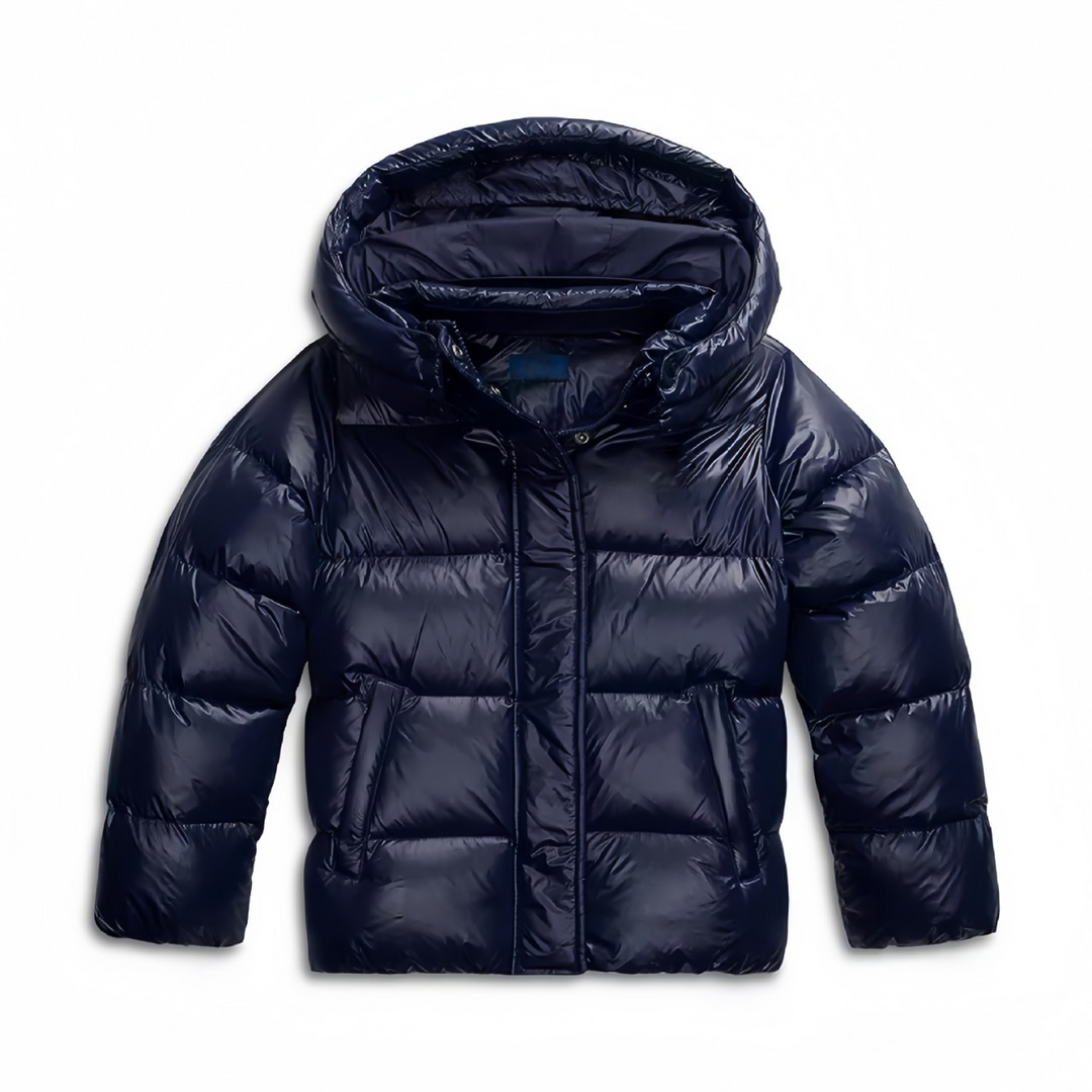 Veste Matelassée Coupe Structurée – Bleu Foncé