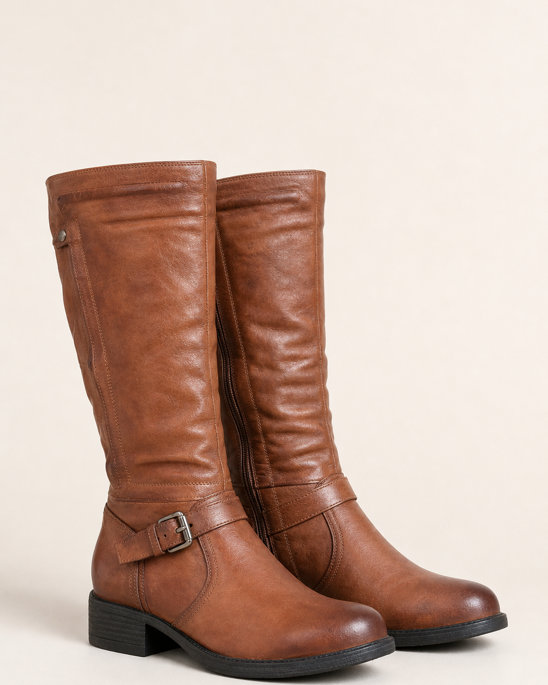 Bottes Hautes Style Cavalier – Marron