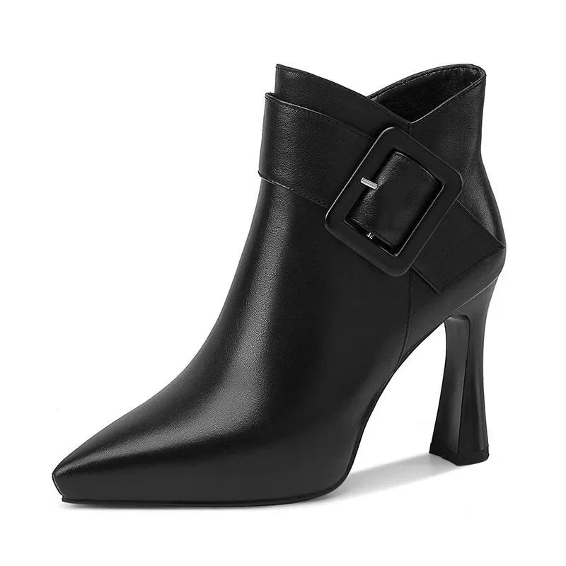 Bottines Élégantes à Grosse Boucle