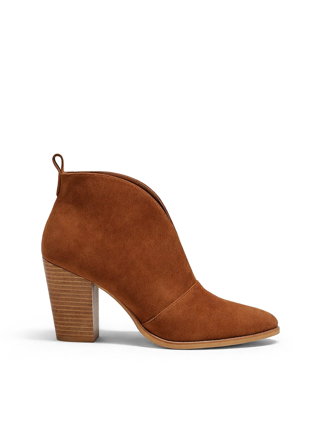 Bottines Fendues à Talon Carré