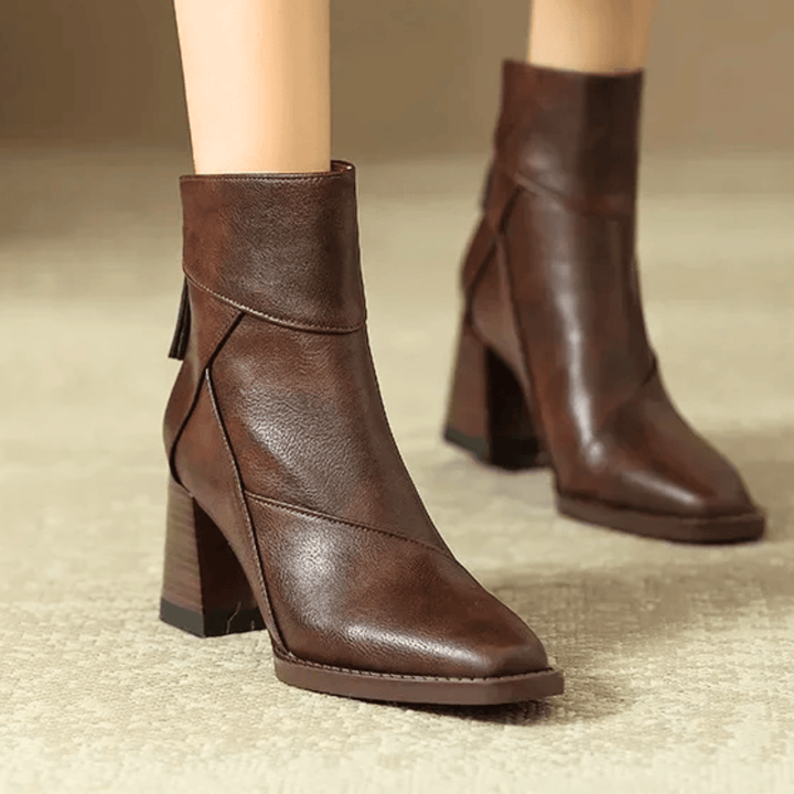 Bottines Modernes à Talon Sculpté