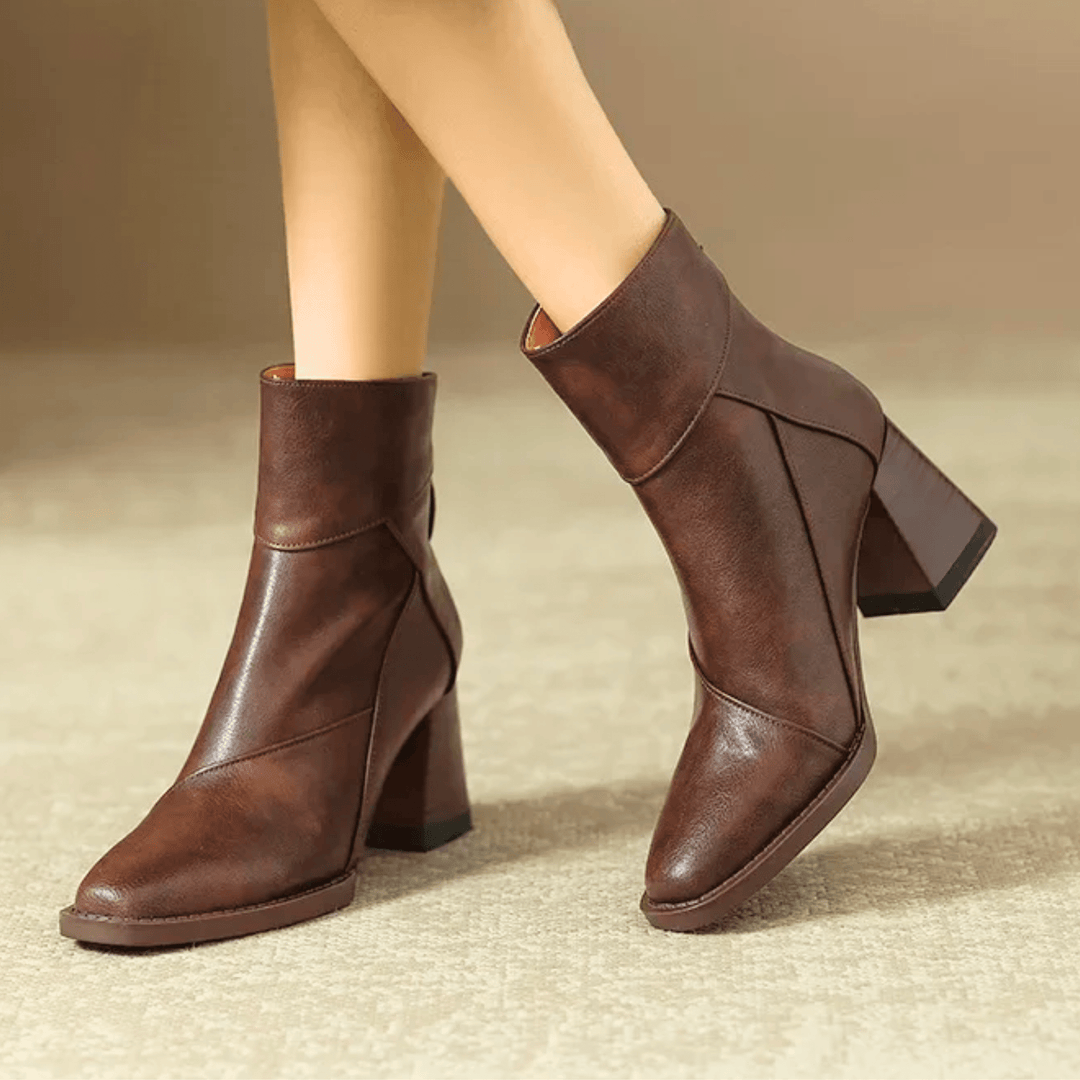 Bottines Modernes à Talon Sculpté