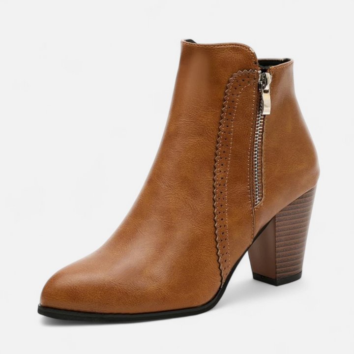 Bottines Rétro à Talon Carré
