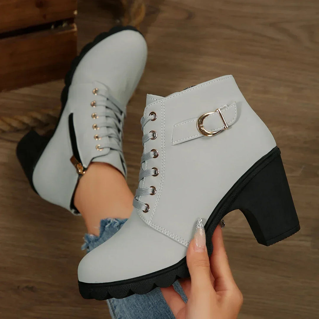 Bottines Urbaines à Lacets – Gris Pietra