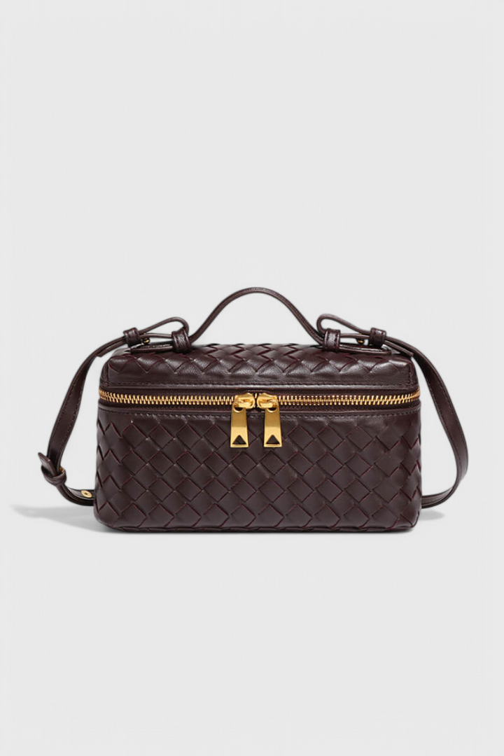 Sac Tressé Style Vanity – Café
