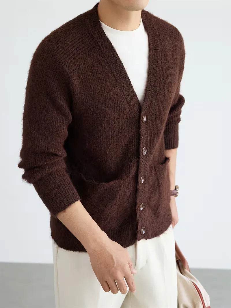Cardigan Homme Col V Essentiel
