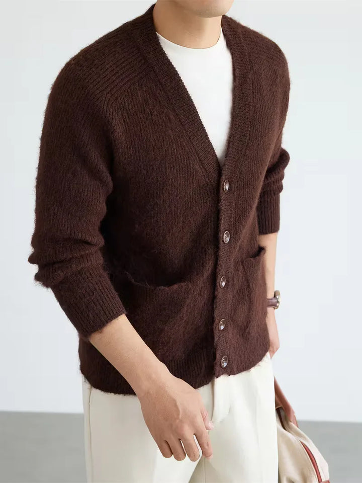 Cardigan Homme Col V Essentiel