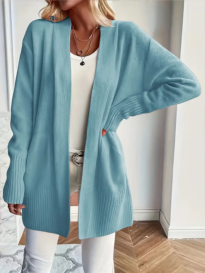 Cardigan long et douillet – Bleu Clair