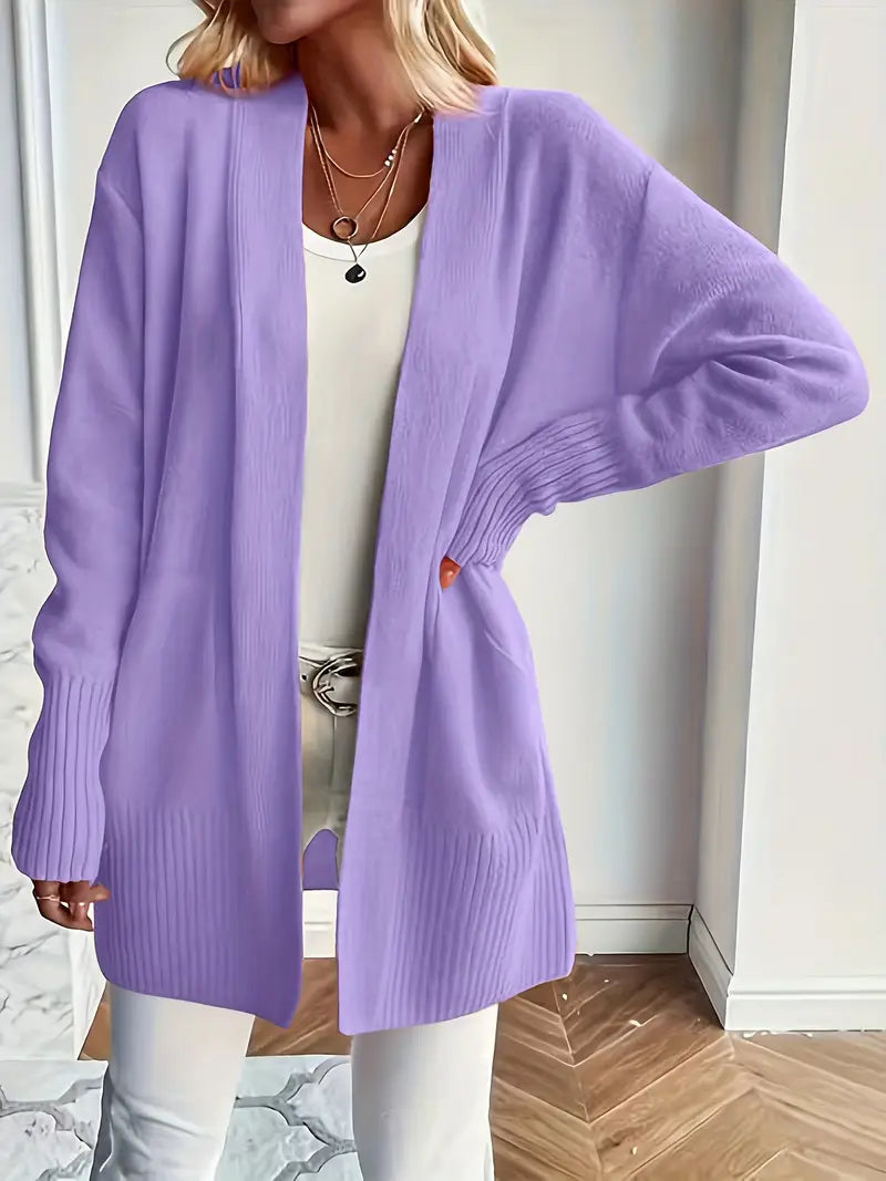 Cardigan long et douillet – Violet