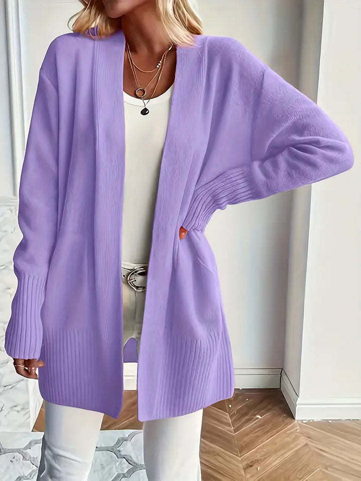 Cardigan long et douillet – Violet