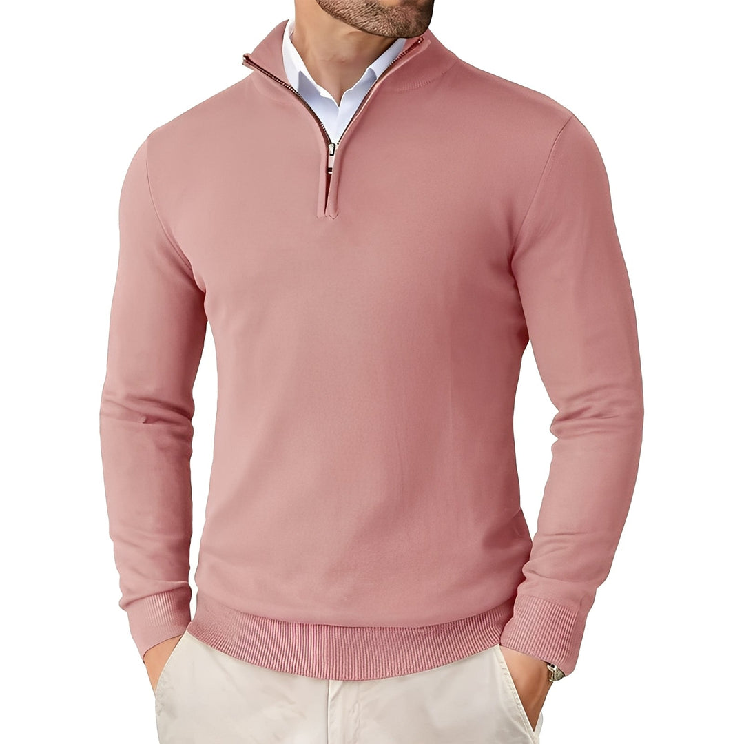 Cardigan Polyvalent à Col Zippé – Rose