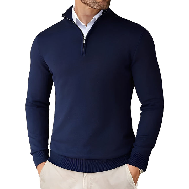 Cardigan Polyvalent à Col Zippé – Bleu