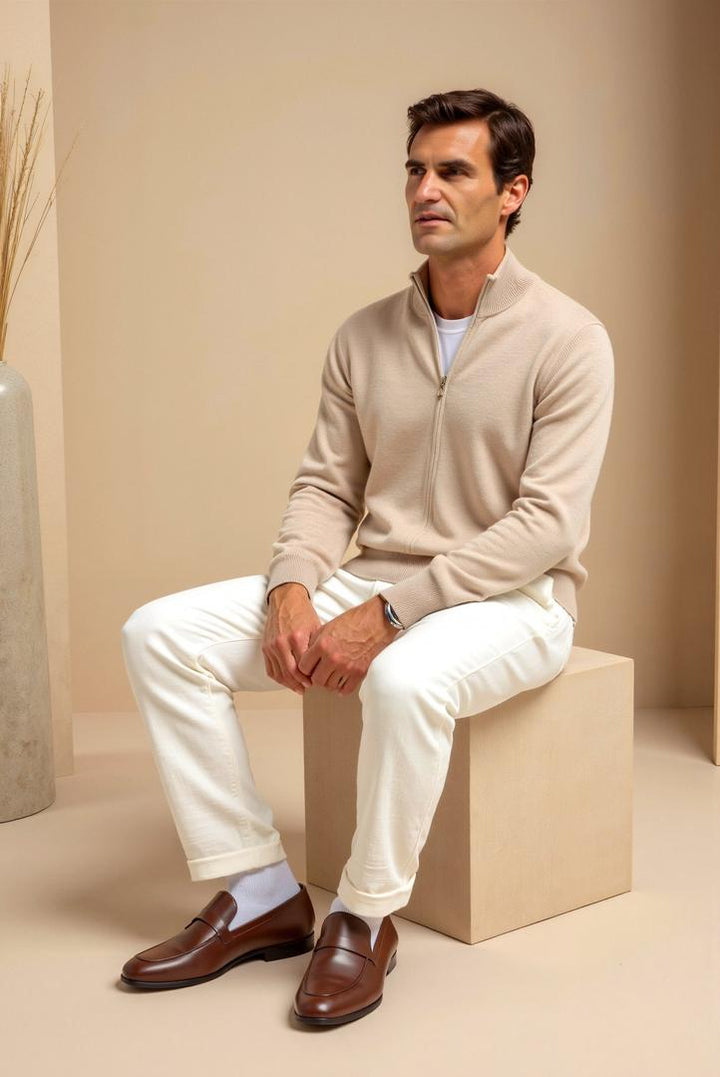 Cardigan Zippé Style Épuré