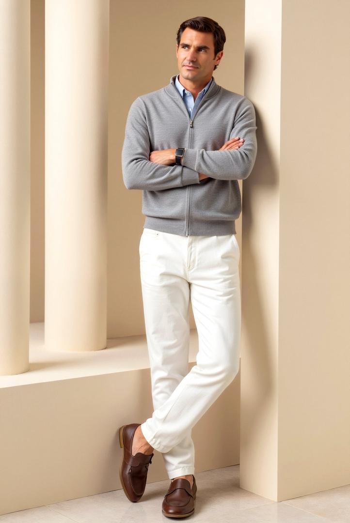Cardigan Zippé Style Épuré