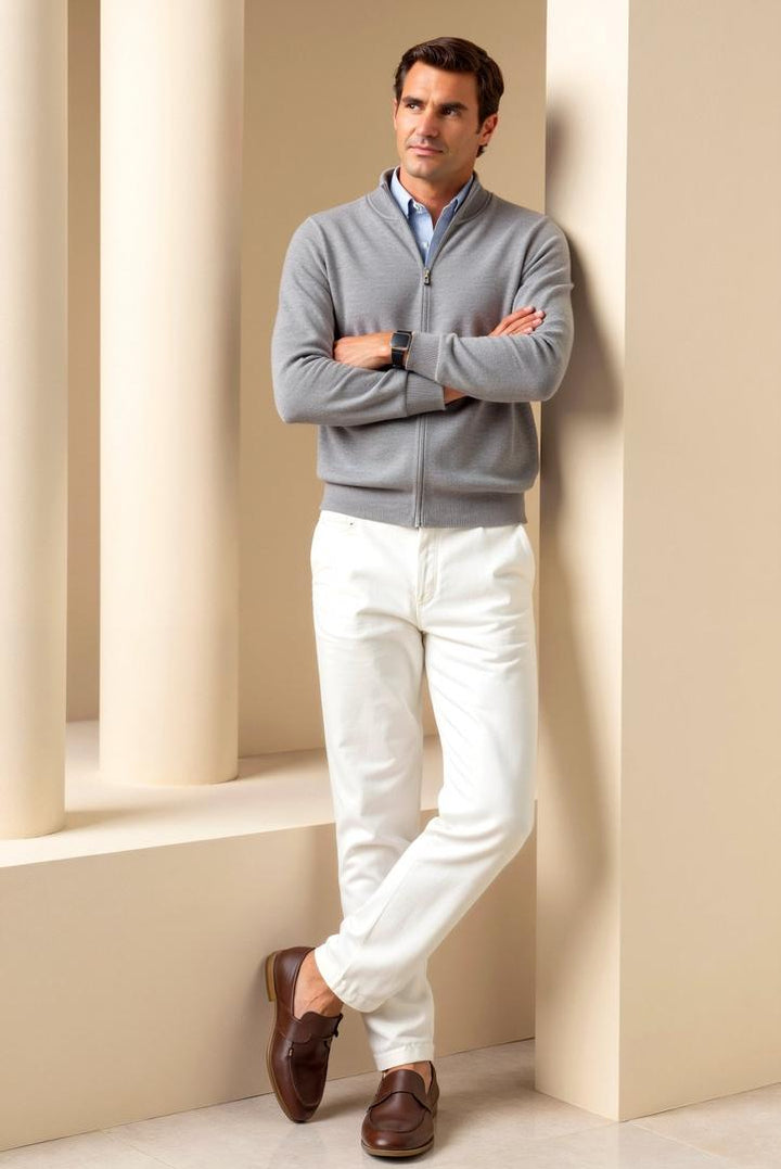 Cardigan Zippé Style Épuré