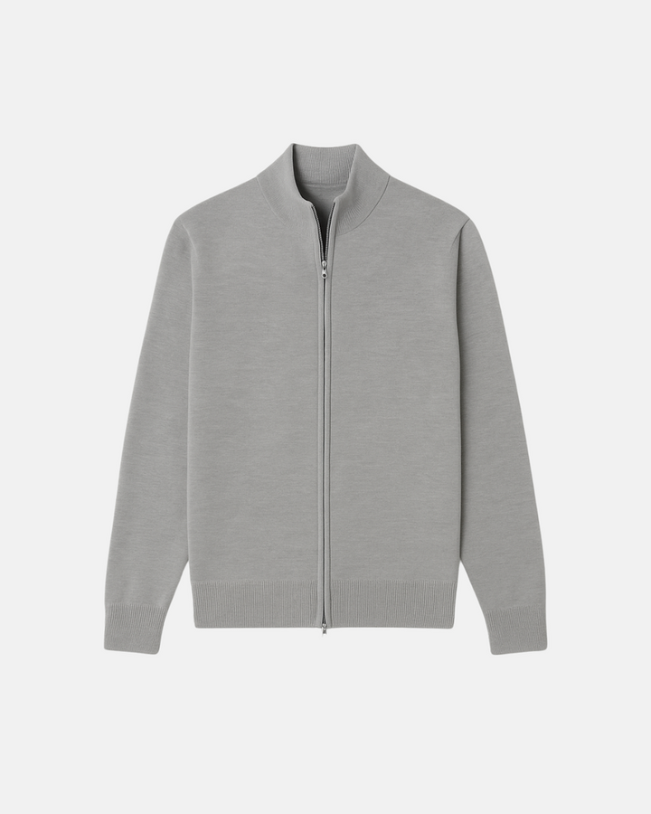 Cardigan Zippé Style Épuré – Gris