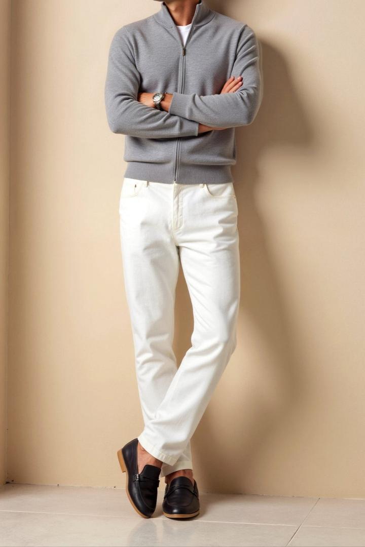 Cardigan Zippé Style Épuré