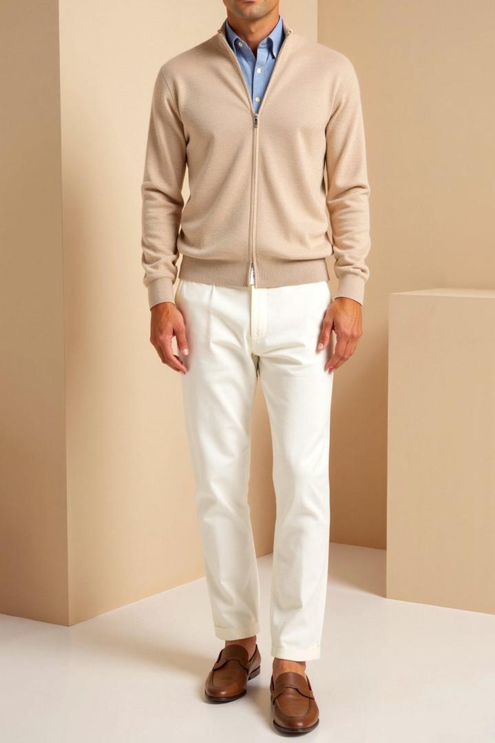 Cardigan Zippé Style Épuré