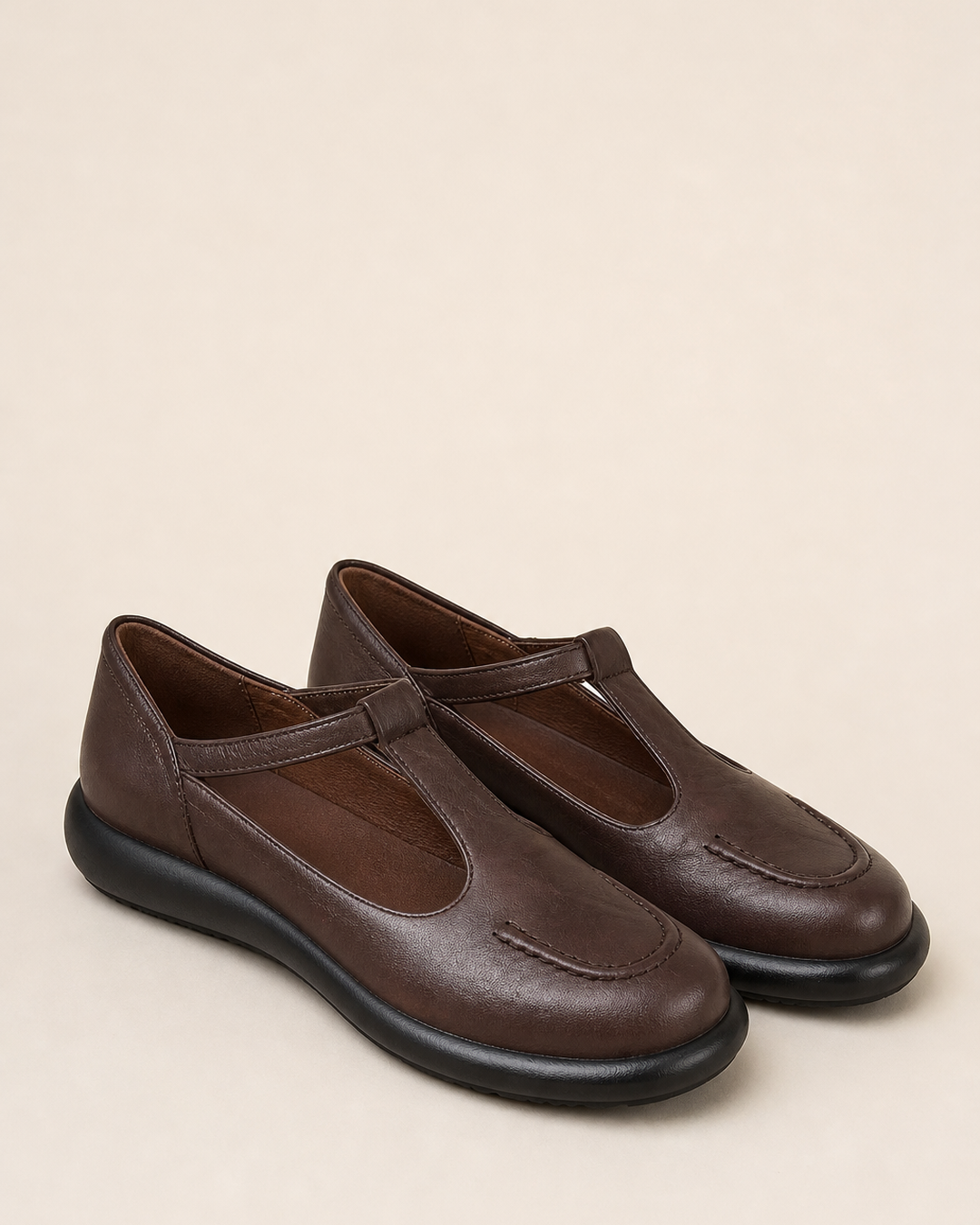 Chaussures Salomé à Plateforme – Marron