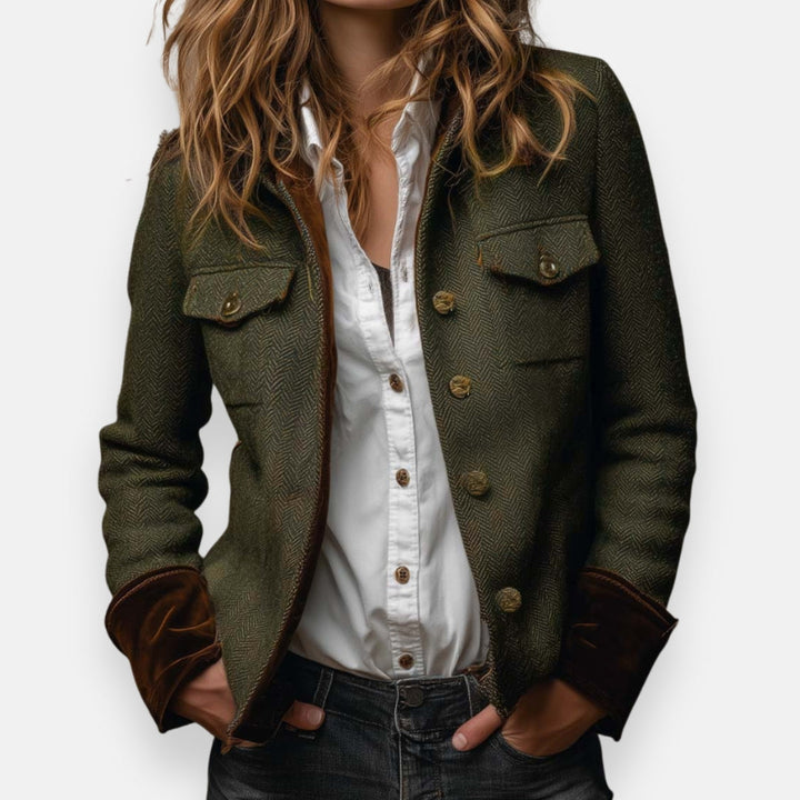 Chemise Ajustée Style Officier – Vert