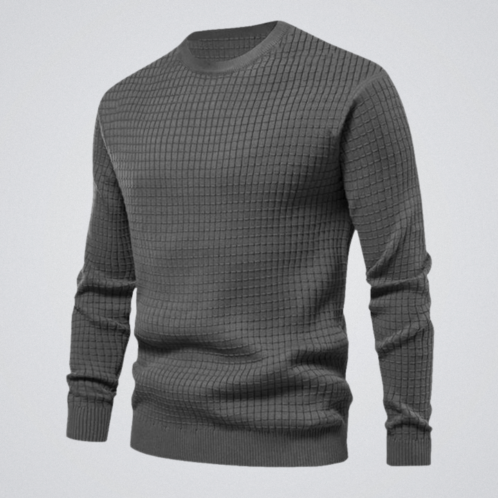 Pull Homme Essentiel Texturé – Gris