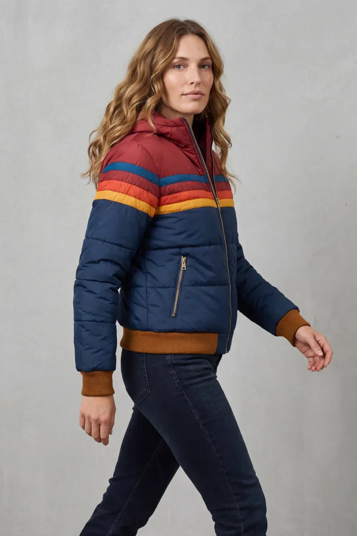 Veste Color-Block à Capuche