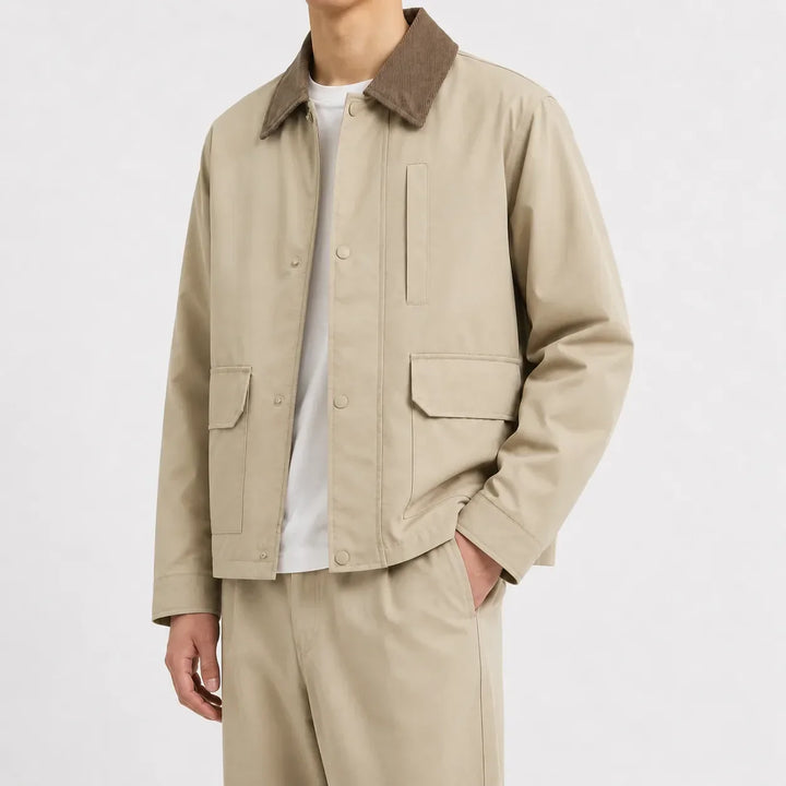 Veste Homme à Col Contrasté