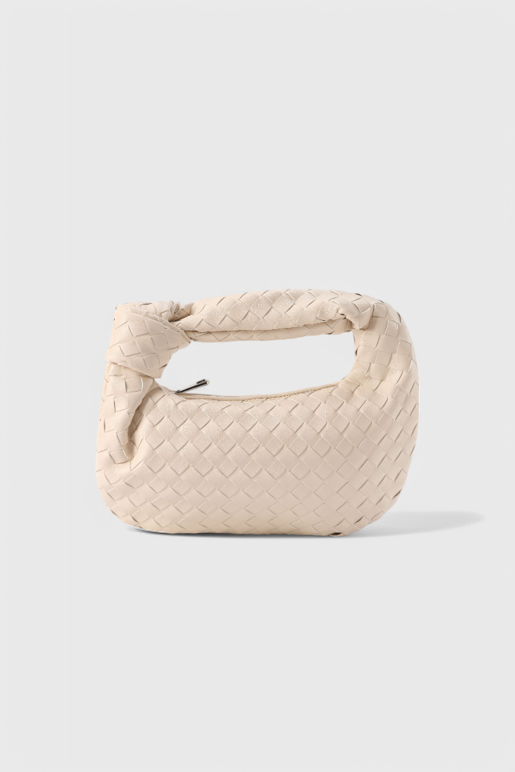 Sac Tressé à Anse Nouée – Crème