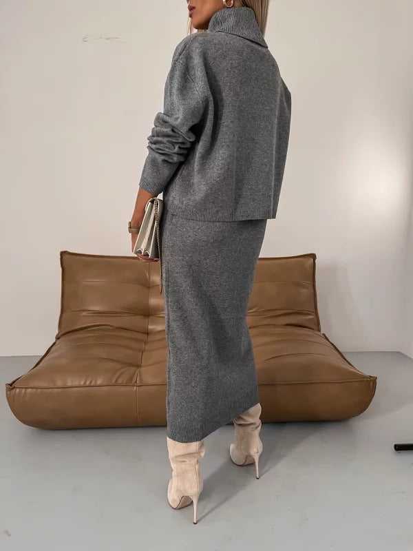 Set aus Kleid und kurzem Pullover