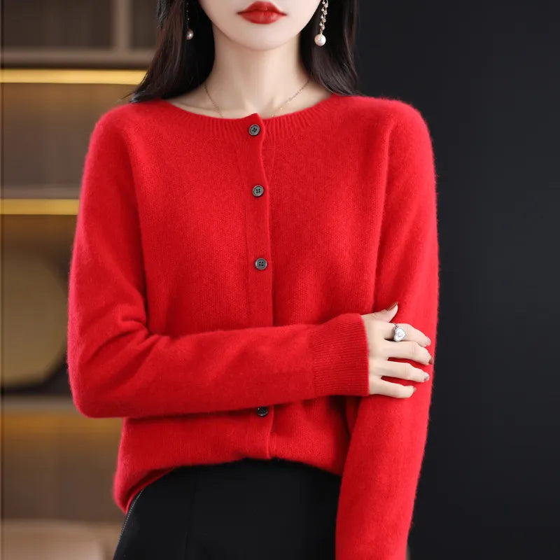 Cardigan Boutonné Plusieurs Couleurs