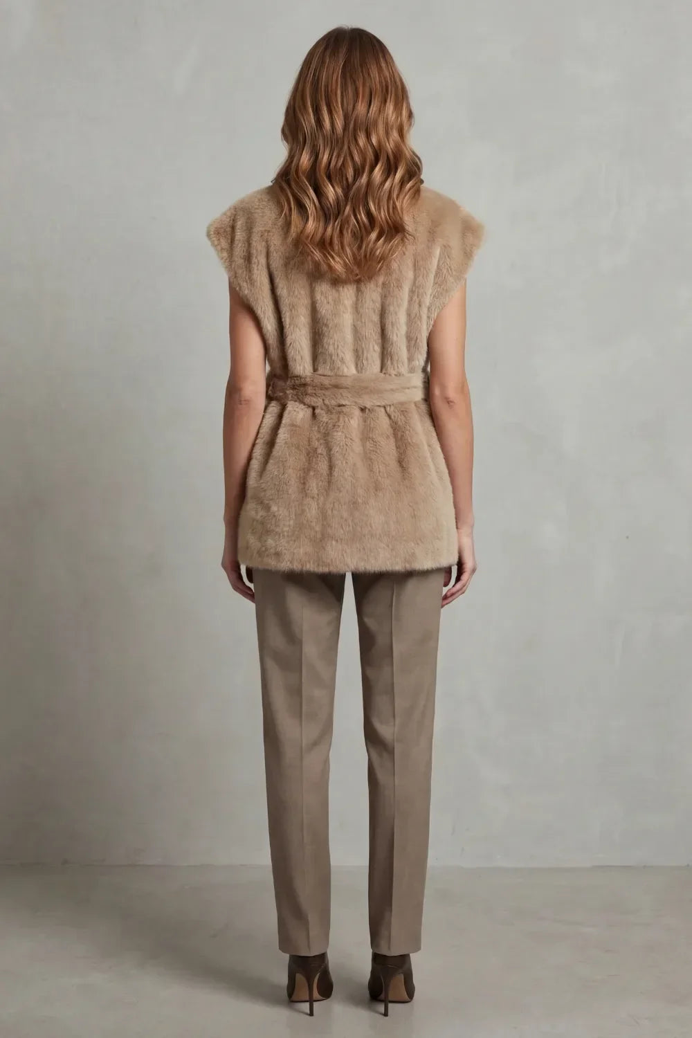 Cardigan Ceinturé sans Manches