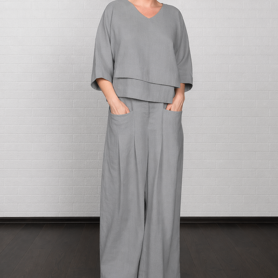 Ensemble Deux Pièces Minimaliste – Gris