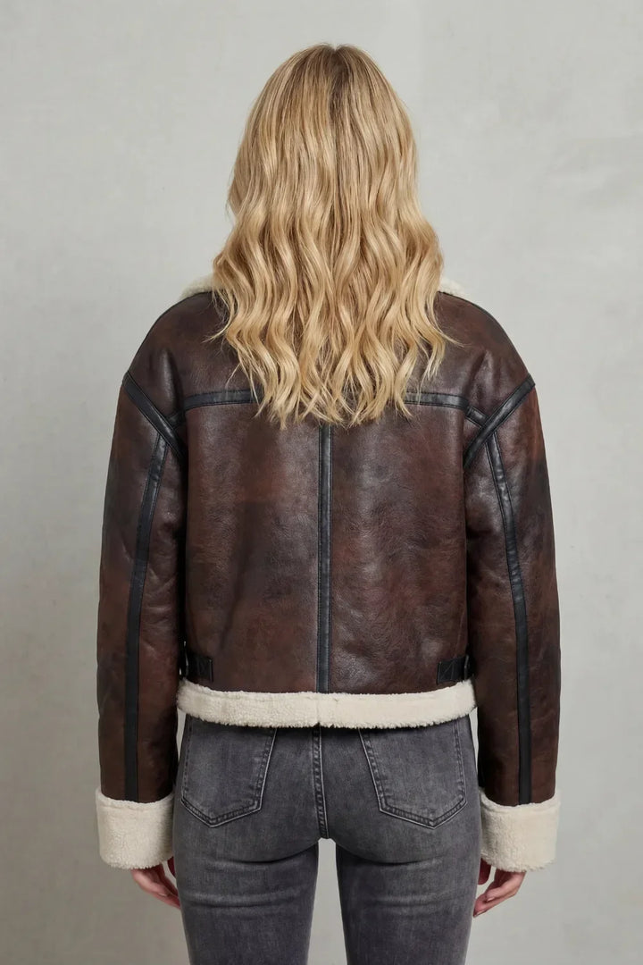 Veste Bombardier à Col Doux