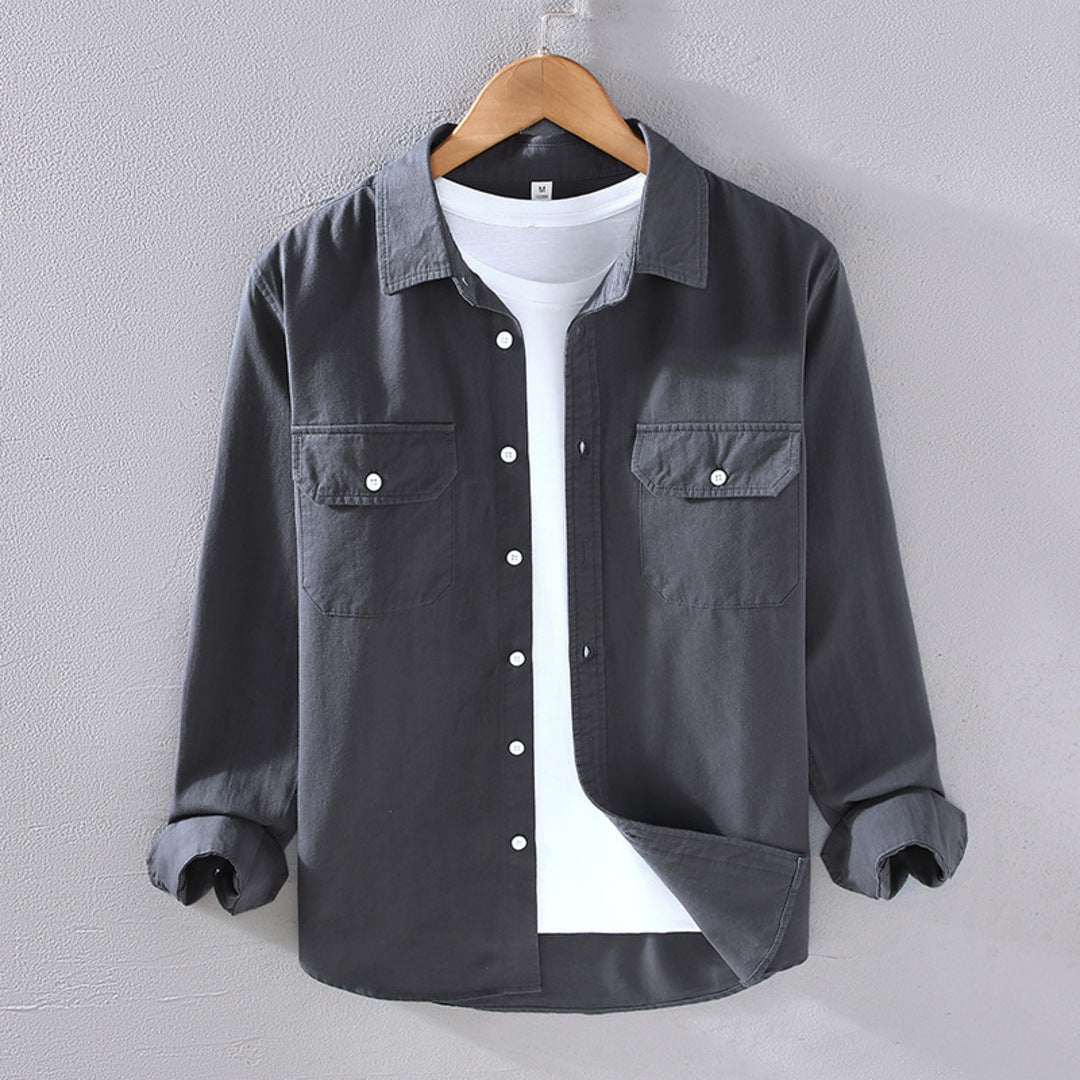 Veste Homme Essentielle à Poches – Gris Foncé