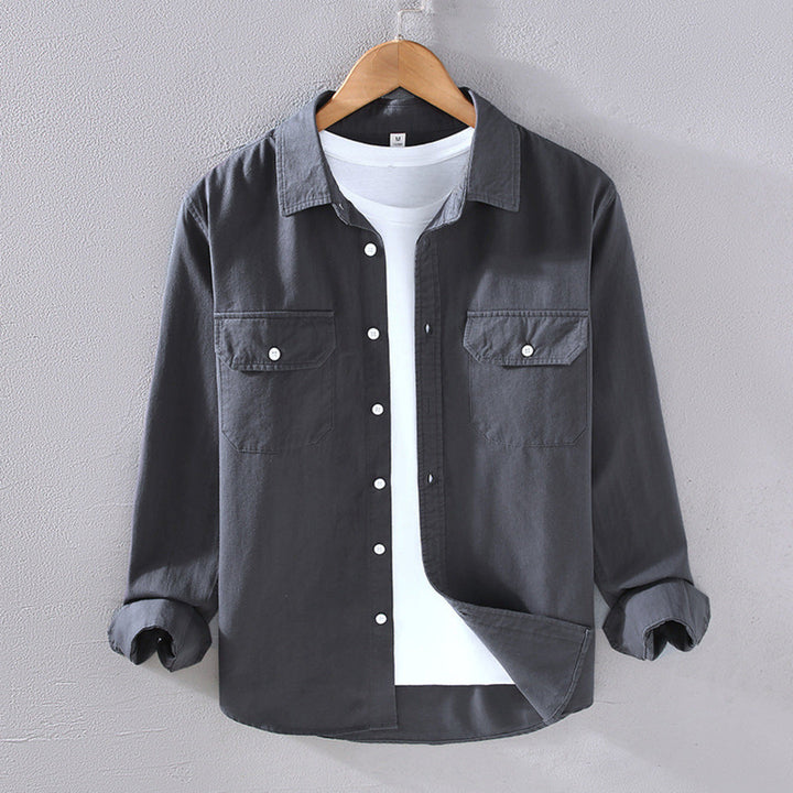 Veste Homme Essentielle à Poches – Gris Foncé