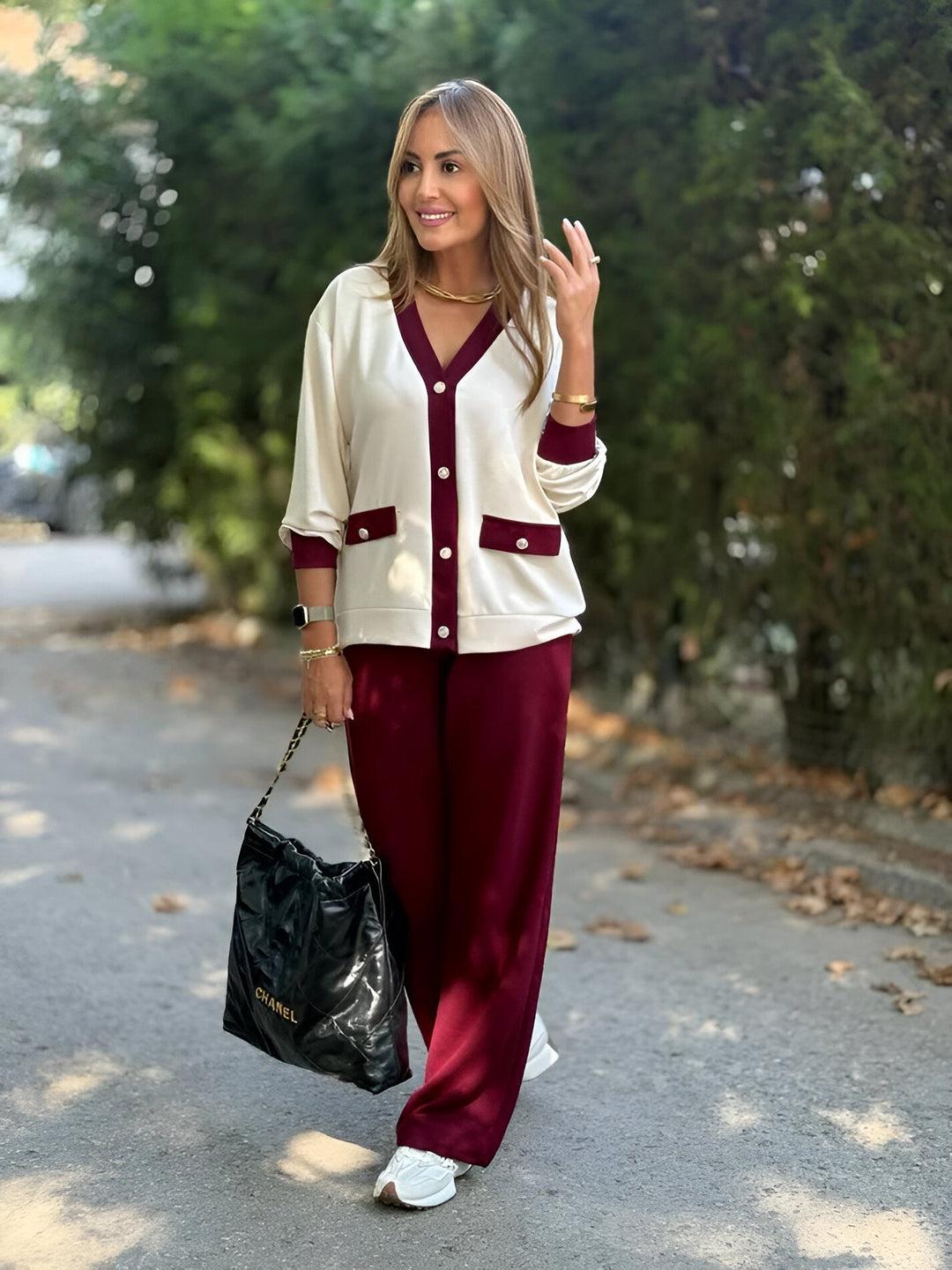 Ensemble Cardigan et Pantalon Large
