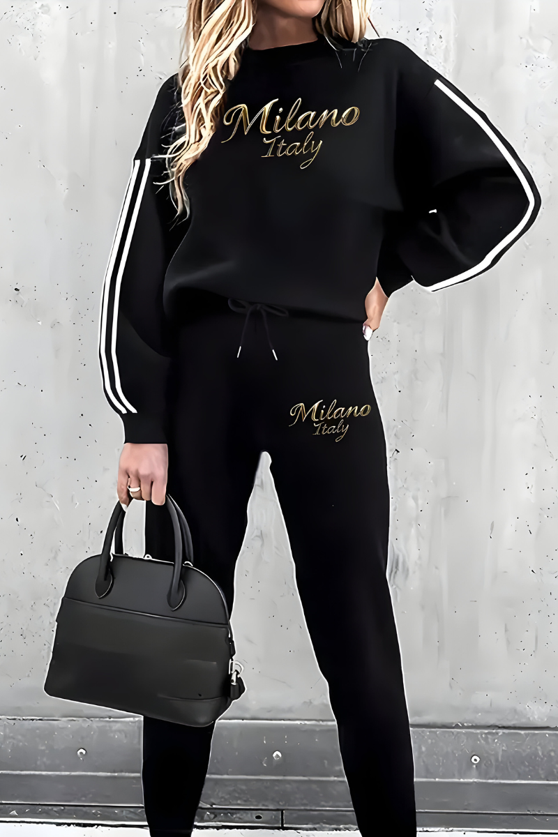 Ensemble Confort Sweat et Pantalon – Noir