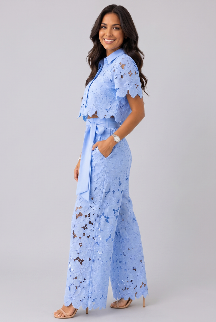 Ensemble Coordonné Ajouré – Azzurro Cielo