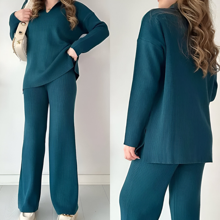 Ensemble Coordonné Col Polo – Vert