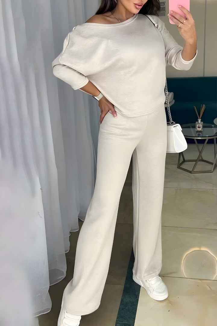 Ensemble Décontracté Chic – Blanc