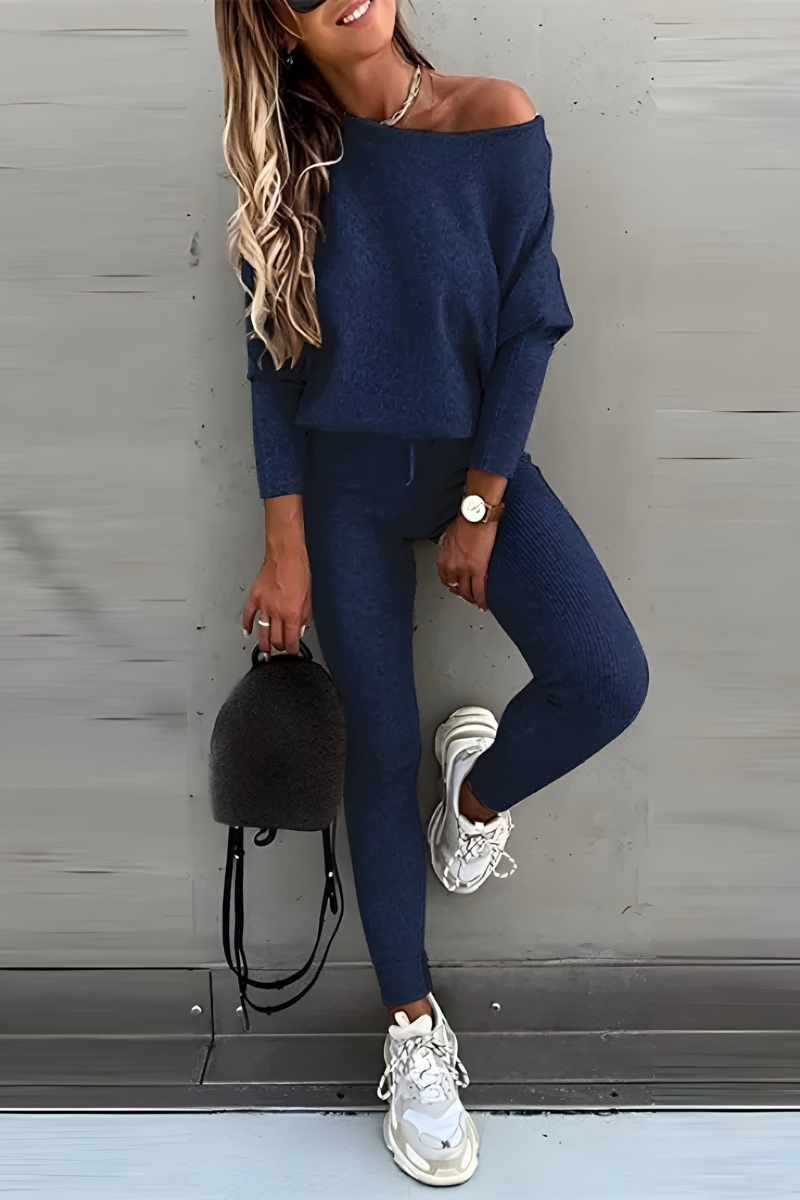 Ensemble Décontracté Chic – Bleu