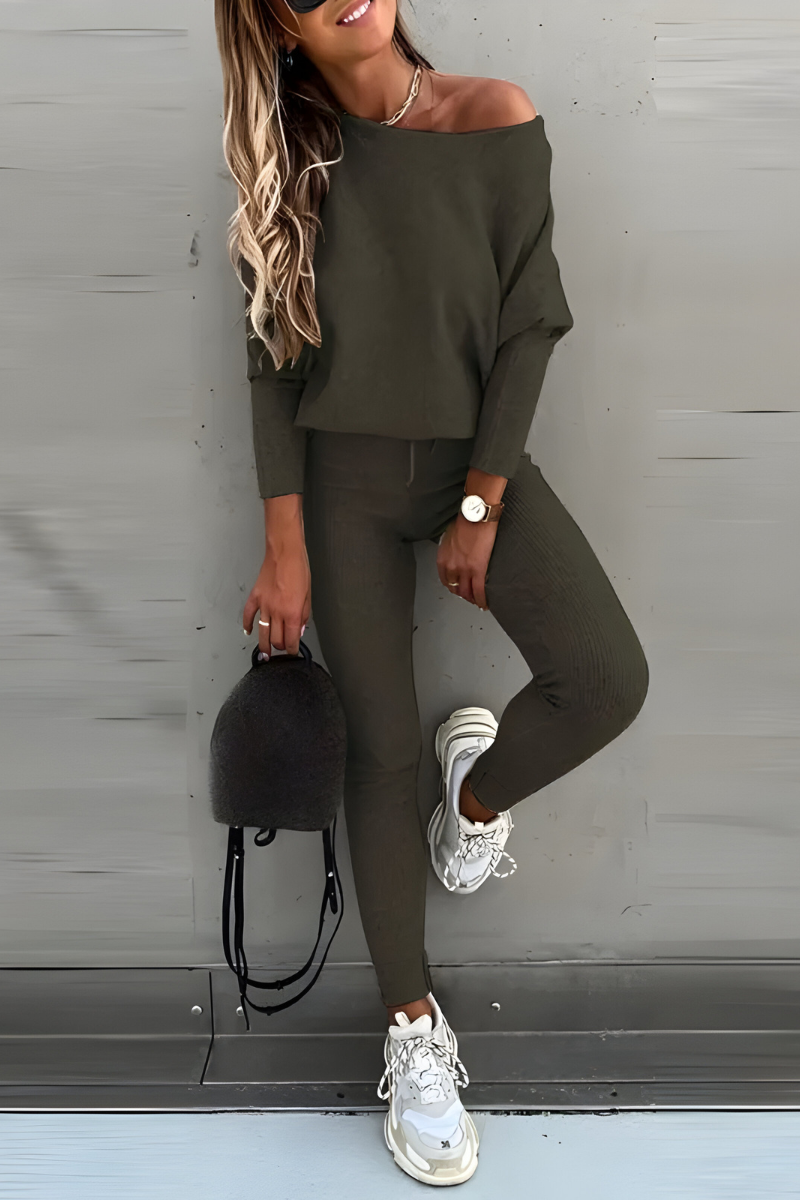 Ensemble Décontracté Chic – Vert