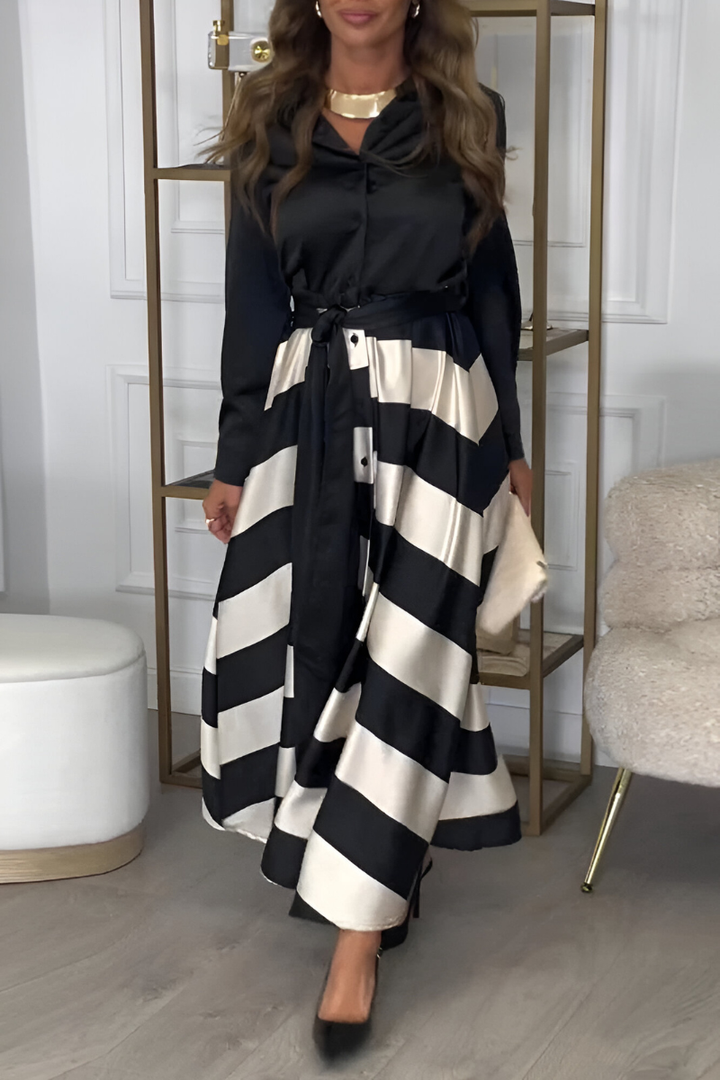 Ensemble Élégant à Rayures