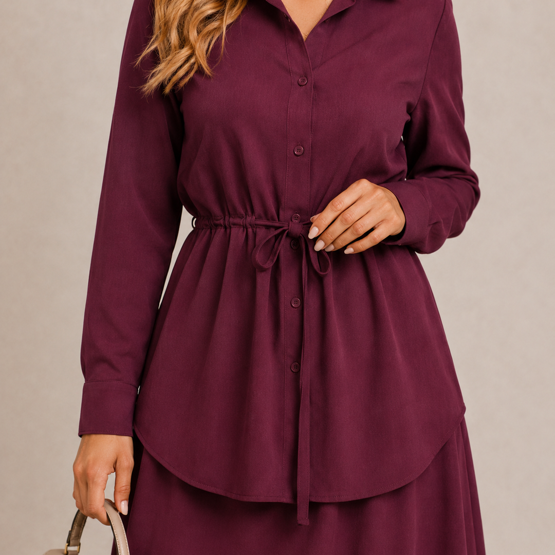 Ensemble Jupe Longue Prune
