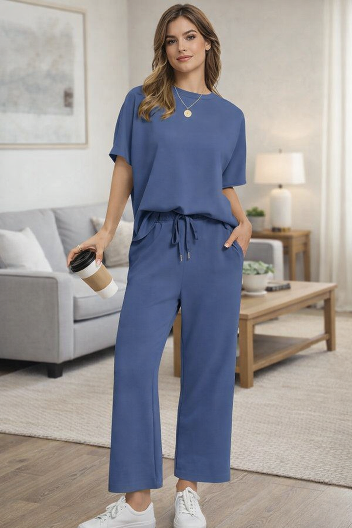 Ensemble Pantalon Confortable – Bleu Marine